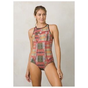 NWT Prana Eleana Neoprene High Neck One Piece Swimsuit Size S